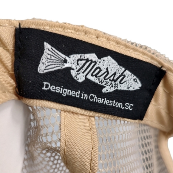 MARSH WEAR Retro Red Fish Fishing Trucker Hat Baseball Cap Orange Brown NWOT - Picture 11 of 11